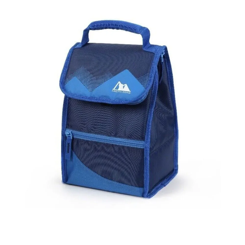 {2} Compartment Thermal Insulated Lunch Bags w/ Padded Handle {3} Pcs Artic Zone